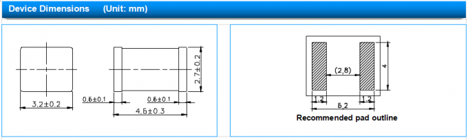 2KA Surge Capability Gas Discharge Tube SC1812-350CSMD Square Outline GDT 1