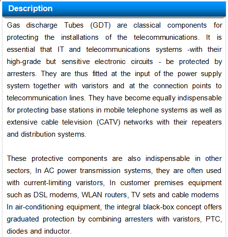 20KA SMD Gas Discharge Tube SC2E8-600HSMD Surface Mount 2-Electrode GDT 1