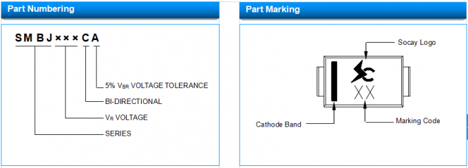 SMBJ13CA TVS Diodes Circuit Protection Transient Voltage Suppression Diode DO-214AA 7
