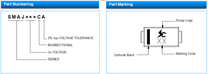 SMA Package Transient Voltage Suppressor TVS SMAJ6.5A Low Leakage 8