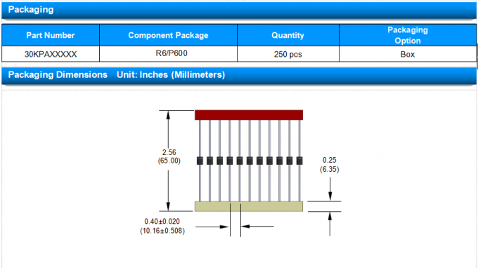 30KP45CA TVS Component Diode 30KP Datasheet Protection Passive Diode 6