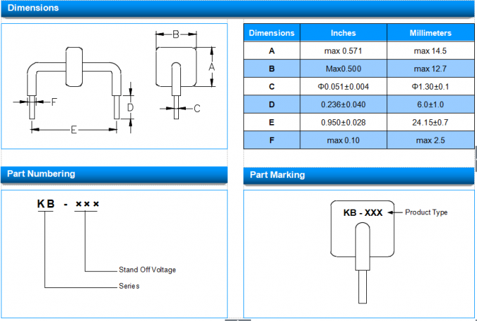 SOCAY Radial Lead TVS Diode Surge Protection KB-058 TVS 6KA High Current 3