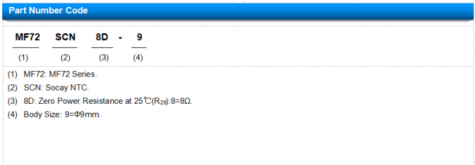 MF72-SCN8D-9 NTC Power Thermistor Ф9mm 110μF For Switch Mode Power Supply 1