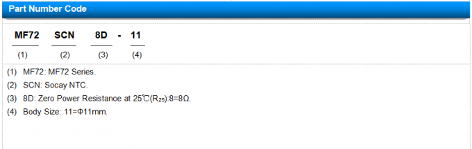 Ф11mm NTC Thermistor MF72-SCN8D-11 NTC 3D-11 For LED Driver Circuit Electric Motor 1