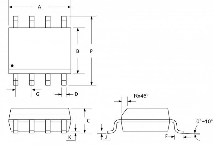 MSOP-8 Package ESD Array SE02P8M14HA ESD Surge Protection Low Clamping Voltage 6