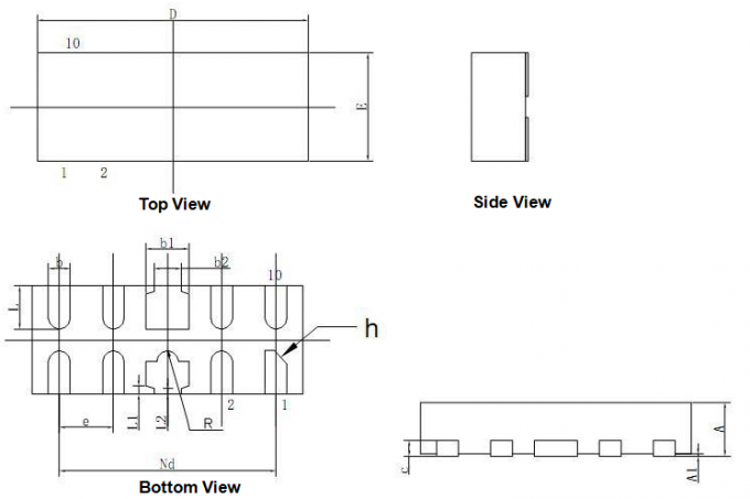 DFN2510-10L ESD Array SE05NRD34GU Working Voltage 5.0V For ESD Protection 4