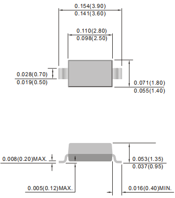 Planar Die Construction Zener Diode BZT52C8V2 SOD-123 Package SMD Diode 6