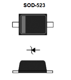 Power Dissipation 200mW Zener Diode BZX584C2V4 SOD-523 Thin SMD Package 0
