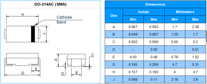 SOCAY SS14A Schottky Barrier Diode VRRM 40V  VRMS 28V SMD SBD 0