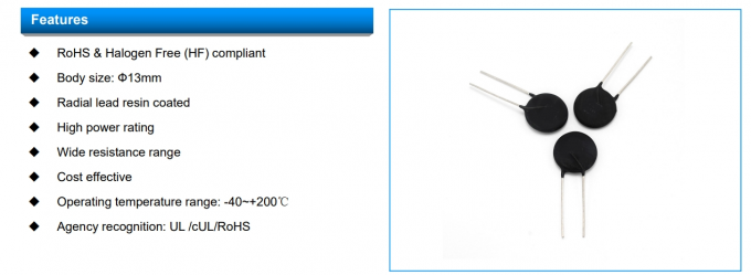 SOCAY NTC Thermistor Winding /Thermal Resistor MF72 Serise SCN8D-13 4D 5D 10D 13mm Wide Resistance Range 0