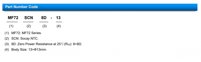 SOCAY China Power Thermist NTC Thermistor MF72 Serise SCN10D-13 10Ω 13mm Wide Resistance Range 1