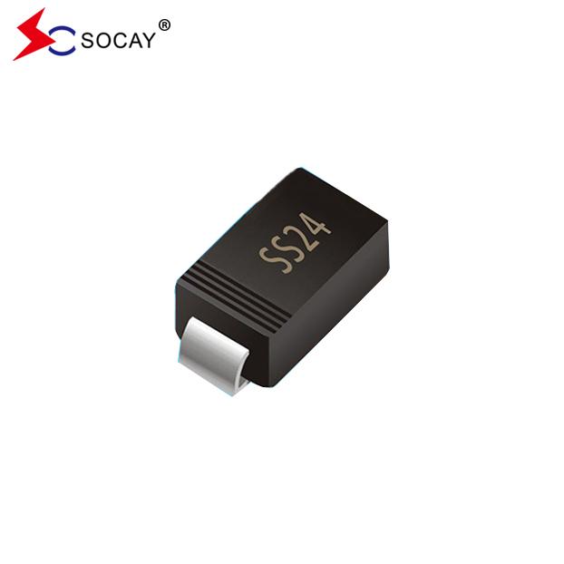 SMA Package Schottky Rectifier SS24A Schottky Barrier Diode VRRM 40V 2A DO-214AC 1