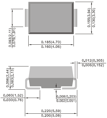 SOCAY SMB Package 100V Schottky Diode SS310B SS34B SS38B 3A Average Forward Current 2