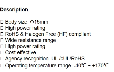 SOCAY NTC Thermistor MF72-SCN8D-15 8ohm 15mm Wide Resistance Range NTC Sensor 0