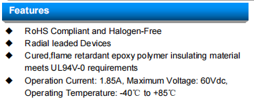 SOCAY Radial PTC Polymer Resettable Fuse PTCs SC60-185CZ0D For Circuit Protection 0