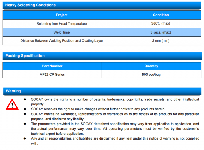 MF52-CP Serise MF52-502F3470FBCP RoHS Compliant Pearl Shape NTC Thermistor For Ambient Temperature -40 ~ 125 6